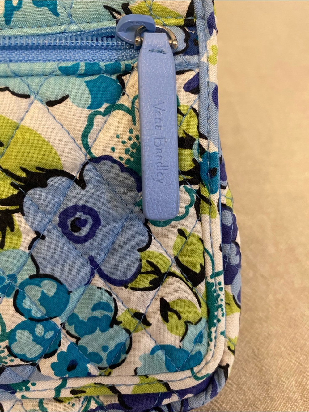 Vera Bradley Quilted Floral Crossbody Bag - Blue Multi - Picture 4 of 10